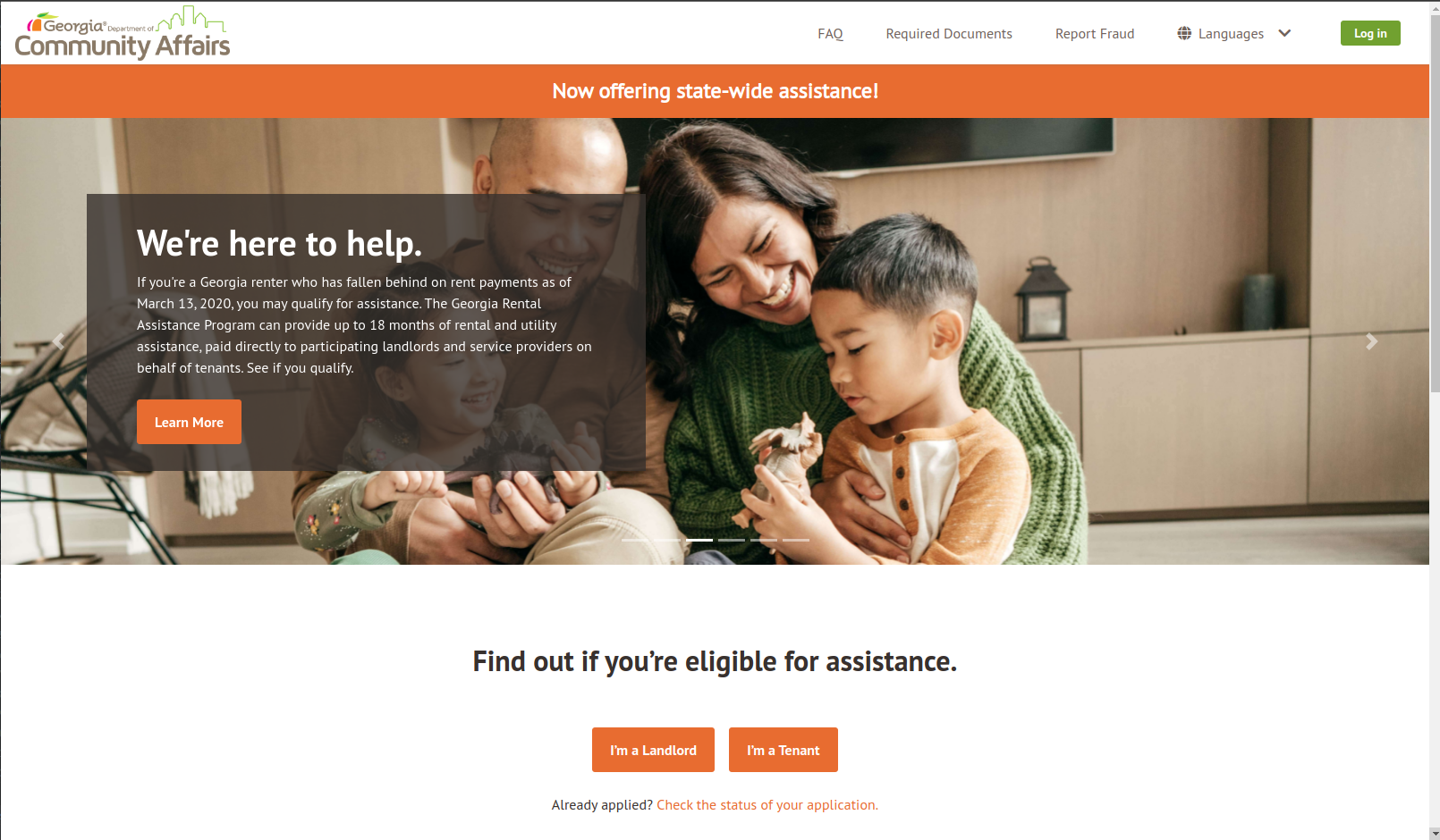 Georgia Rental Assistance — Government assistance platform